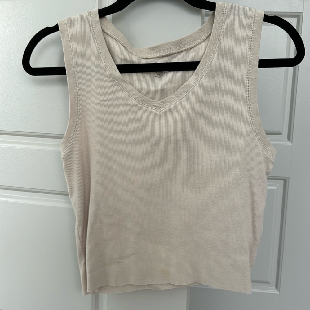 tan crop top